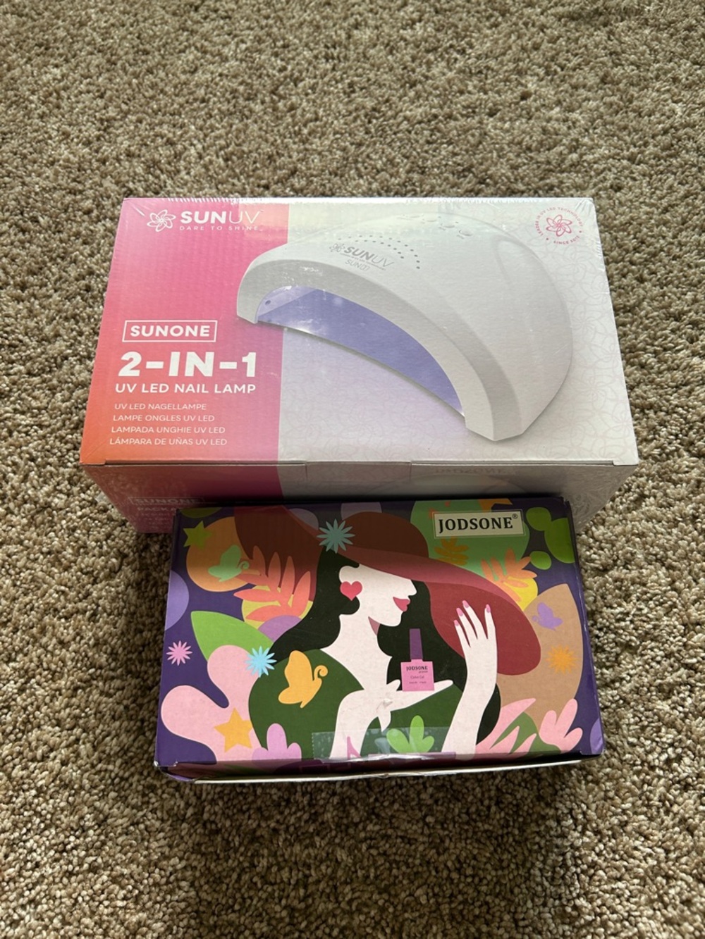 SUNUV Sunone 2-in-1 UV LED Nail Lamp - and gel nail kit NEW IN BOX! lamp sealed